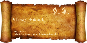 Virág Hubert névjegykártya