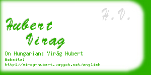 hubert virag business card