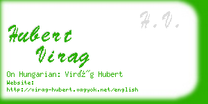 hubert virag business card